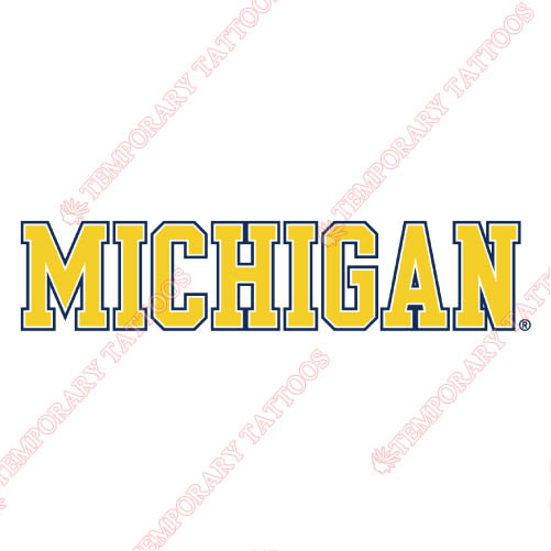 Michigan Wolverines Customize Temporary Tattoos Stickers NO.5077